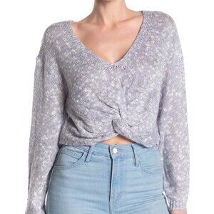 Bcbgeneration New cropped metallic Blue twist knot